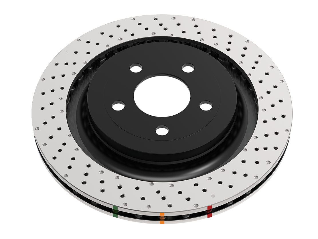 4000 Series cross drilled and dimpled brake rotor