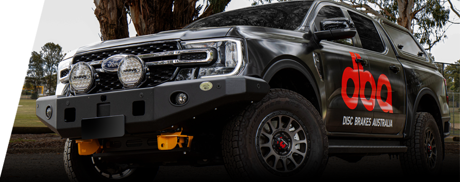 Ford Ranger wrapped in the DBA logo.